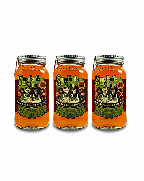 Sugarlands Mark & Digger Hazelnut Rum Moonshine 3pk Bundle