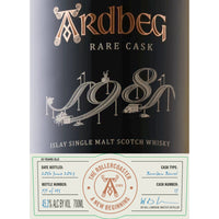 Buy Ardbeg Rare Cask 1981 42 Year Old Online -Craft City