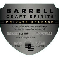 Buy Barrell Craft Spirits Private Release KYBF24 Blend Online -Craft City