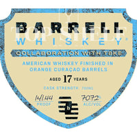 Buy Barrell Whiskey T8KE 17 Year Old American Whiskey Online -Craft City