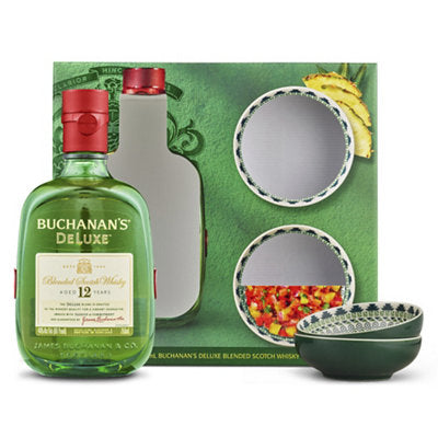 Buy Buchanan'S Blended Scotch Deluxe 12 Yr 80 W/ 2 Salsa Bowls 750ML Online -Craft City