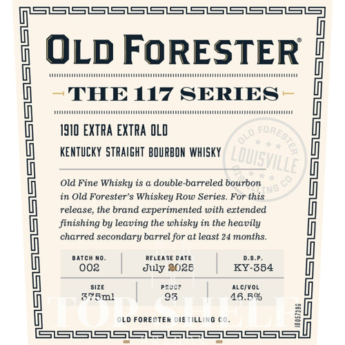 Old Forester The 117 Series 1910 Extra Extra Old Batch 2