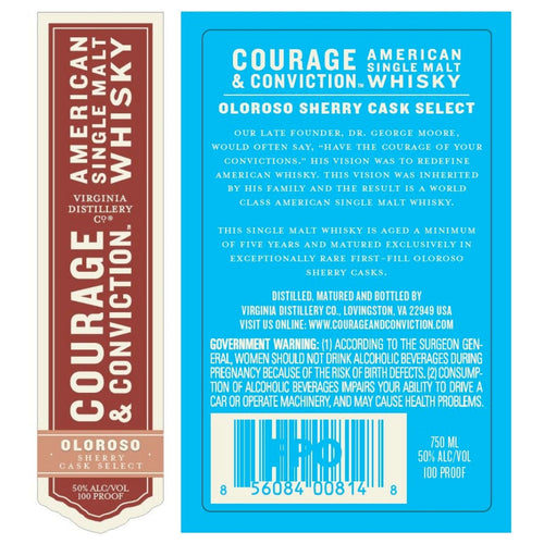 Buy Courage & Conviction Oloroso Sherry Cask Select Single Malt Whisky Online -Craft City
