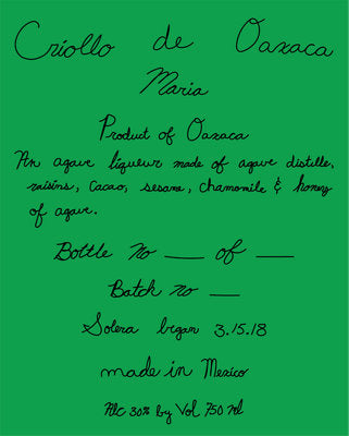 Buy Criollo De Oaxaca Maria Liqueur 30 750ML Online -Craft City