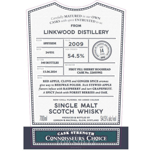 Buy Gordon & MacPhail 2009 Linkwood 14 Year Old Connoisseurs Choice Online -Craft City