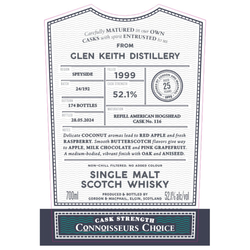 Buy Gordon & Macphail 1999 Glen Keith 25 Year Old Online -Craft City