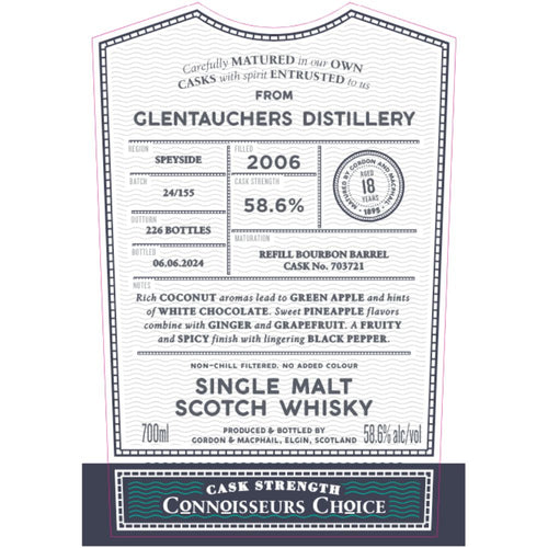 Buy Gordon & Macphail 2006 Glentauchers 18 Year Old Online -Craft City