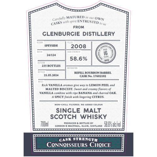 Buy Gordon & Macphail 2008 Glenburgie 16 Year Old Online -Craft City