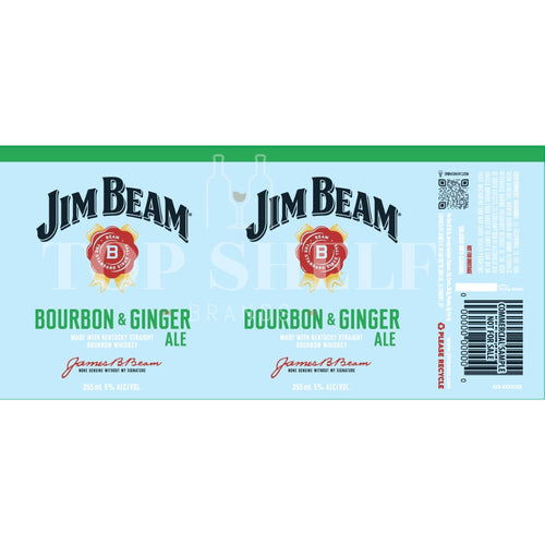 Buy Jim Beam Bourbon & Ginger Ale Canned Cocktail Online -Craft City