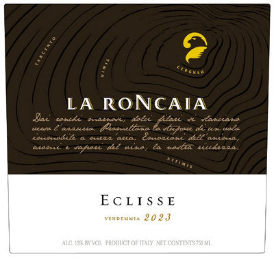 Buy La Roncaia Sauvignon Blanc Eclisse Colli Orientali Del Friuli 2023 750ML Online -Craft City