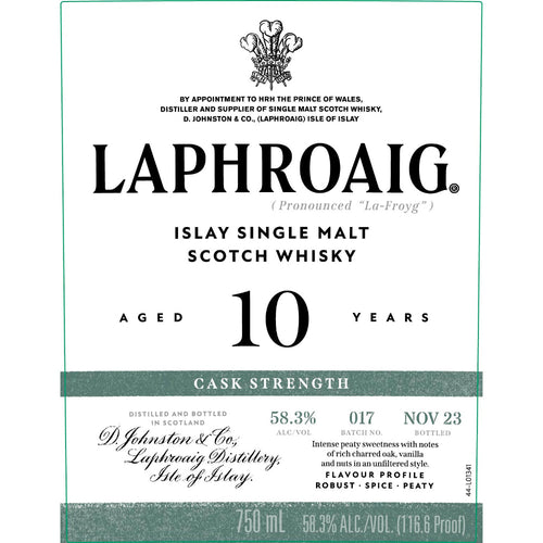 Buy Laphroaig Cask Strength Batch 017 10 Year Old Online -Craft City