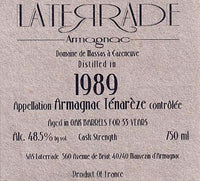 Buy Laterrade Vintage Armagnac, 'Domaine de Massas, 1989' Online -Craft City