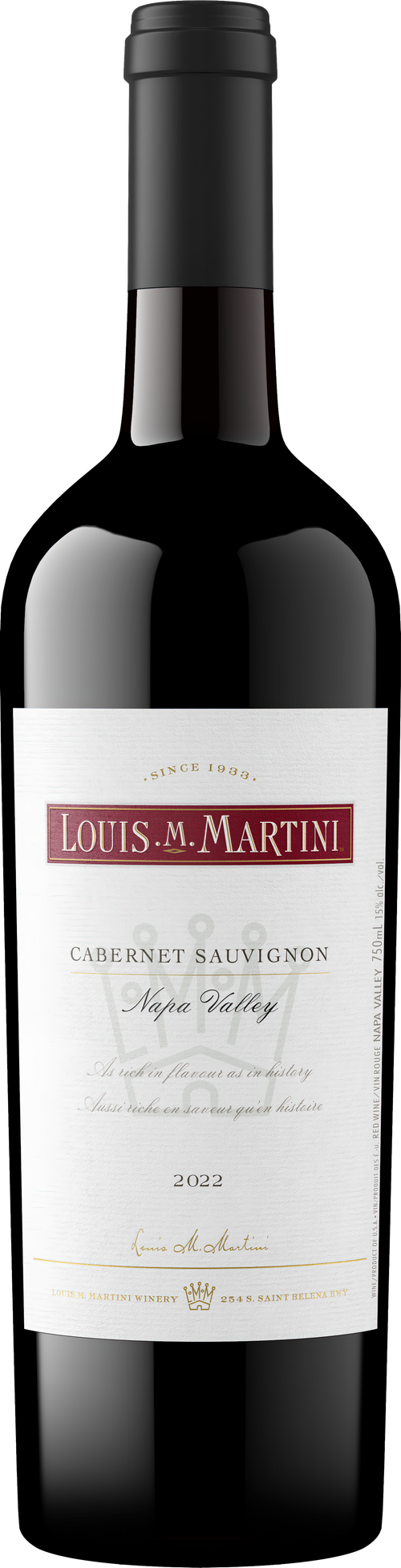 Buy Louis Martini Cabernet Sauvignon Napa Valley 22 750ML Online -Craft City