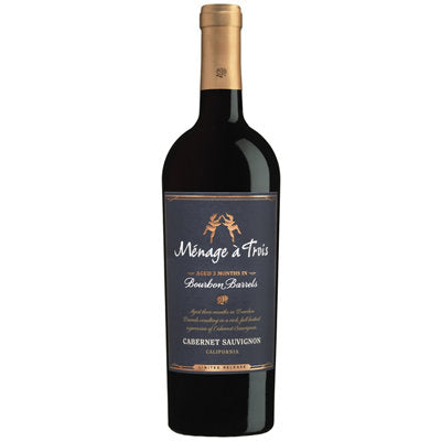Buy Menage A Trois Cabernet Sauvignon Aged 3 Months In Bourbon Barrels Limited Release California 750ML Online -Craft City