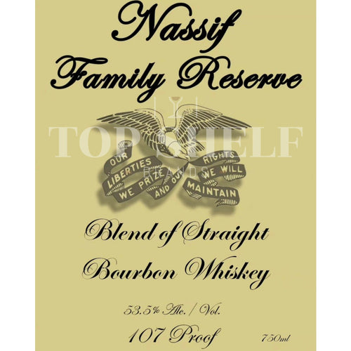 Buy Nassif Family Reserve Blend of Straight Bourbon Batch 1 Online -Craft City