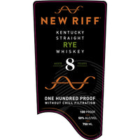 Buy New Riff 8 Year Kentucky Straight Rye Whiskey Online -Craft City