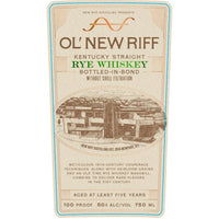Buy Olô New Riff Bottled in Bond Straight Rye Whiskey Online -Craft City
