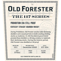 Buy Old Forester The 117 Series Prohibition Era Still Proof Bourbon Online -Craft City