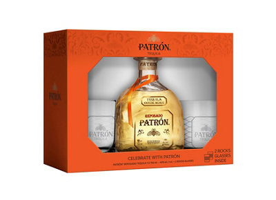 Buy Patron Teq Rep 80 W/ 2 Rock Glasses 750ML Online -Craft City