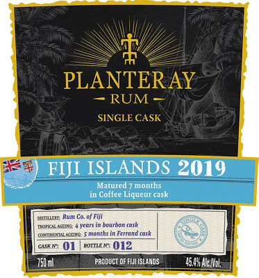 Buy Planteray Gold Rum Single Cask 4 Yr 90.8 750ML Online -Craft City