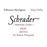 Buy Schrader Cabernet Sauvignon Heritage Clone To Kalon Vineyard Oakville 2021 750ML Online -Craft City
