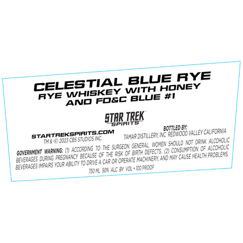 Buy Star Trek Spirits Celestial Blue Rye Whiskey Online -Craft City