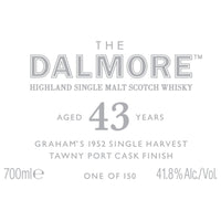 Buy The Dalmore 43 Year Old Grahamôs 1952 Single Harvest Tawny Port Cask Online -Craft City