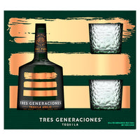 Buy Tres Generaciones Tequila Anejo 80 W/ 2 Rocks Glasses 750ML Online -Craft City