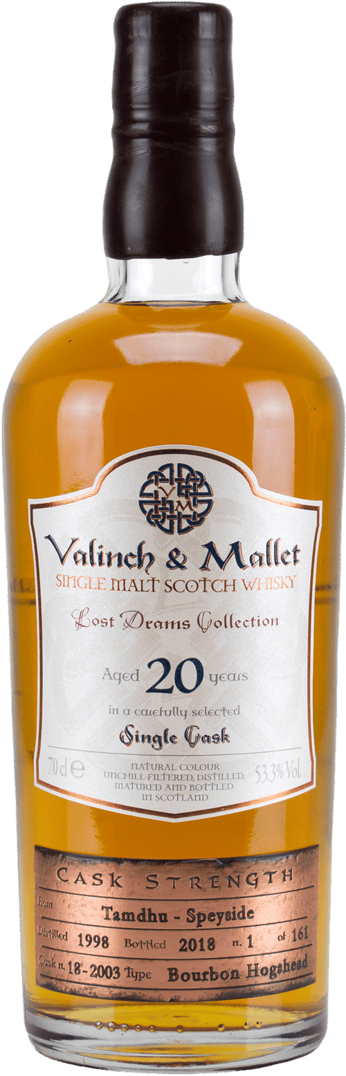 Buy Valinch Mallet Tamdhu 20YR 750ML Online -Craft City