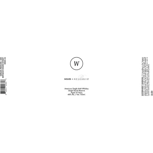 Buy Wolves X Bellagio 13 Year Old Single Malt Online -Craft City