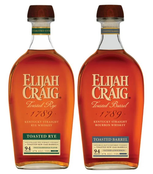 Elijah Craig Toasted Barrel Bourbon & Toasted Rye 2PK Whiskey Bundle