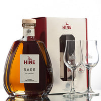 Hine Fine Champagne Cognac Vsop Rare The Original W/ Rocks Glasses