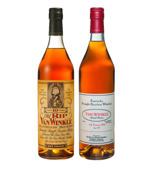 Old Rip Van Winkle 10 Year & Van Winkle 12 Year Lot B 2PK Bourbon Bundle