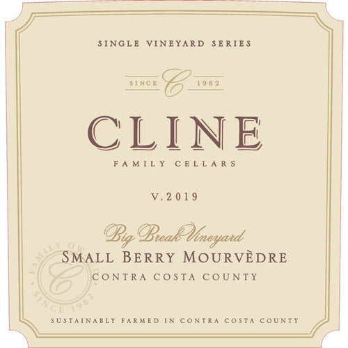 Buy Cline Mourvedre Small Berry Big Break Vineyard Contra Costa County Online -Craft City