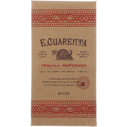 Buy E. Cuarenta Tequila Reposado Online -Craft City