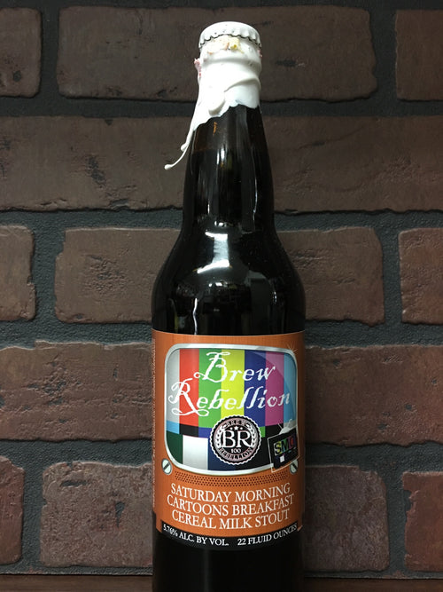 Brew Rebellion Saturday Morning Cartoons Breakfast Cereal Milk Stout 22oz