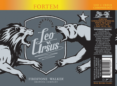 Firestone Walker Leo v. Ursus Fortem 16oz can