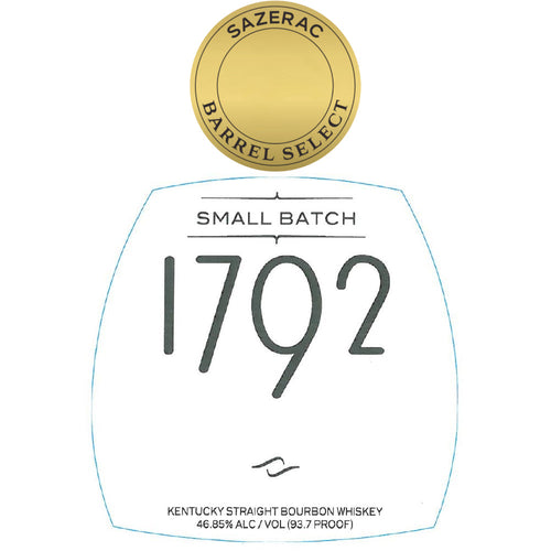 Buy 1792 Small Batch Bourbon Sazerac Barrel Select Online -Craft City