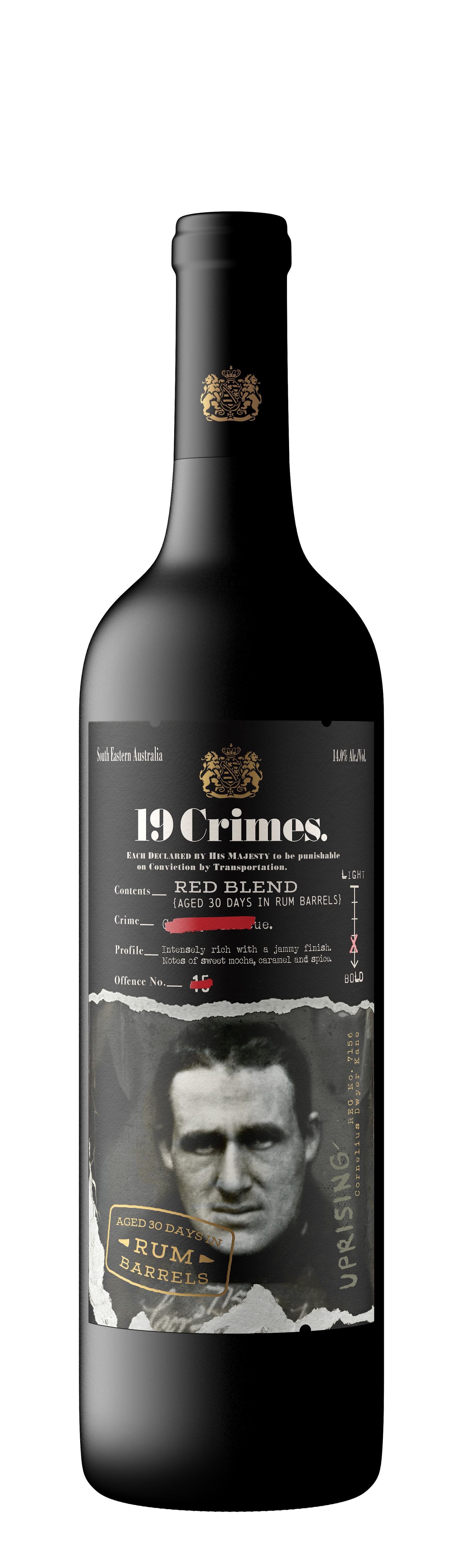 Buy 19 Crimes Uprising Red Rum Barrel 750ML Online -Craft City