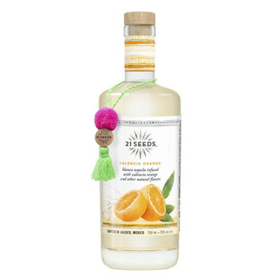 Buy 21 Seeds Valencia Orange Infused Blanco Tequila Flavored Tequila 70 750ML Online -Craft City