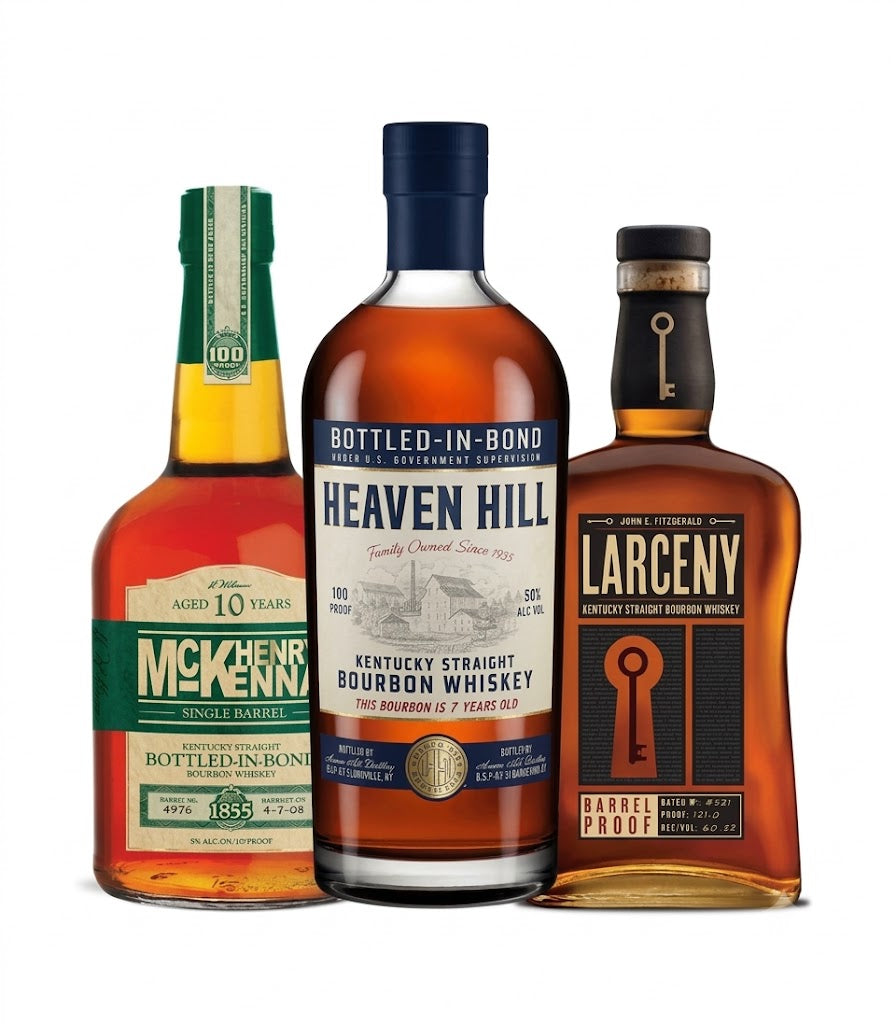 Henry McKenna, Heaven Hill & Larceny Barrel Proof 3PK Bundle