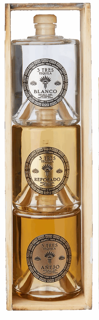 3 Tres Blanco, Reposado & Añejo Tequila Stack Trio