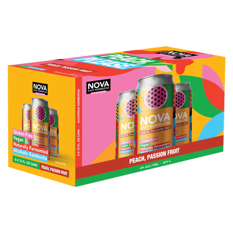 Nova Kombucha PEACH & PASSION FRUIT