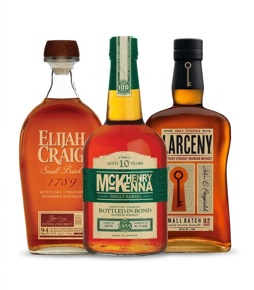 Elijah Craig, Henry McKenna & Larceny Bourbon 3PK Bundle
