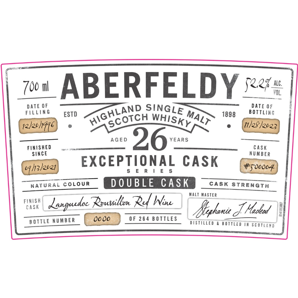 Buy Aberfeldy 26 Year Old Exceptional Cask Series Online -Craft City
