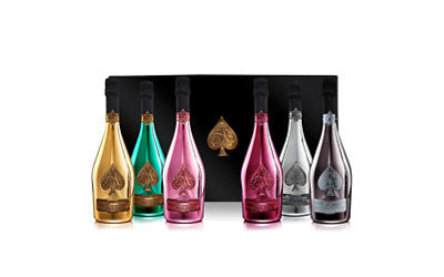 Buy Armand De Brignac Collection Combo 1 Each Brut Brut Rose Demi Sec Brut Green Bottle Blanc De Blanc & Blanc De Noirs 750ML Online -Craft City