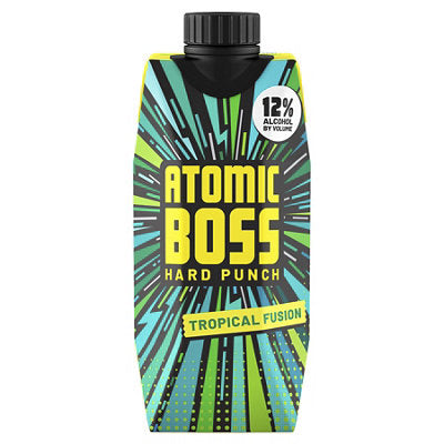 Buy Atomic Boss Hard Punch Tropical Fusion Wine Based Cocktail 500ML Online -Craft City