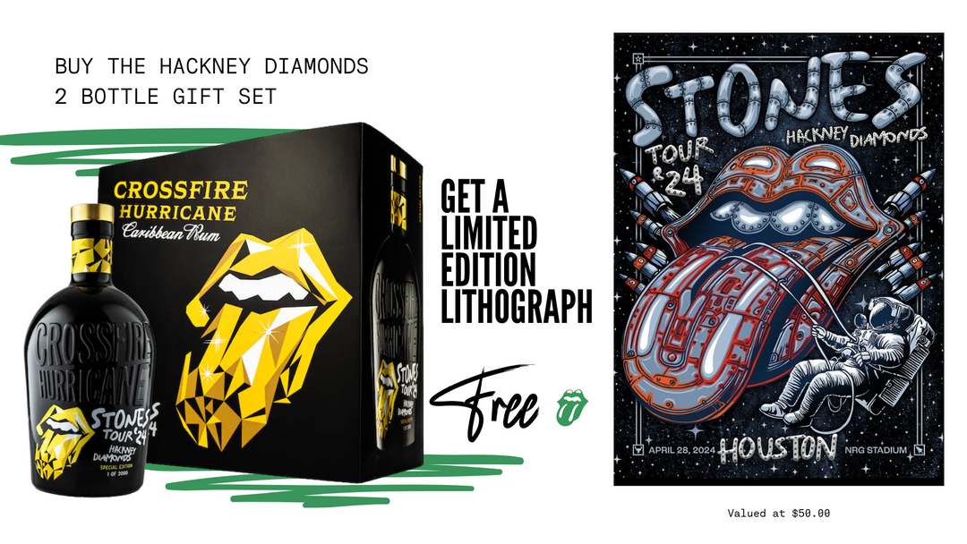 Crossfire Hurricane Rum By The Rolling Stones (COMES WITH FREE LITHOGRAPH)