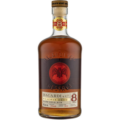 Buy Bacardi Aged Rum Rare Gold Reserva Ocho 8 Yr 80 750ML Online -Craft City