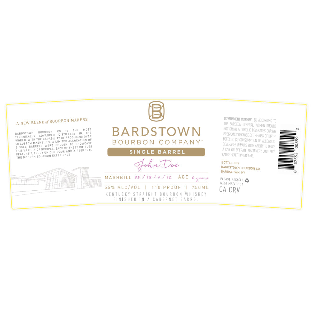 Buy Bardstown Bourbon Single Barrel Bourbon Finished in a Cabernet Barrel Online -Craft City